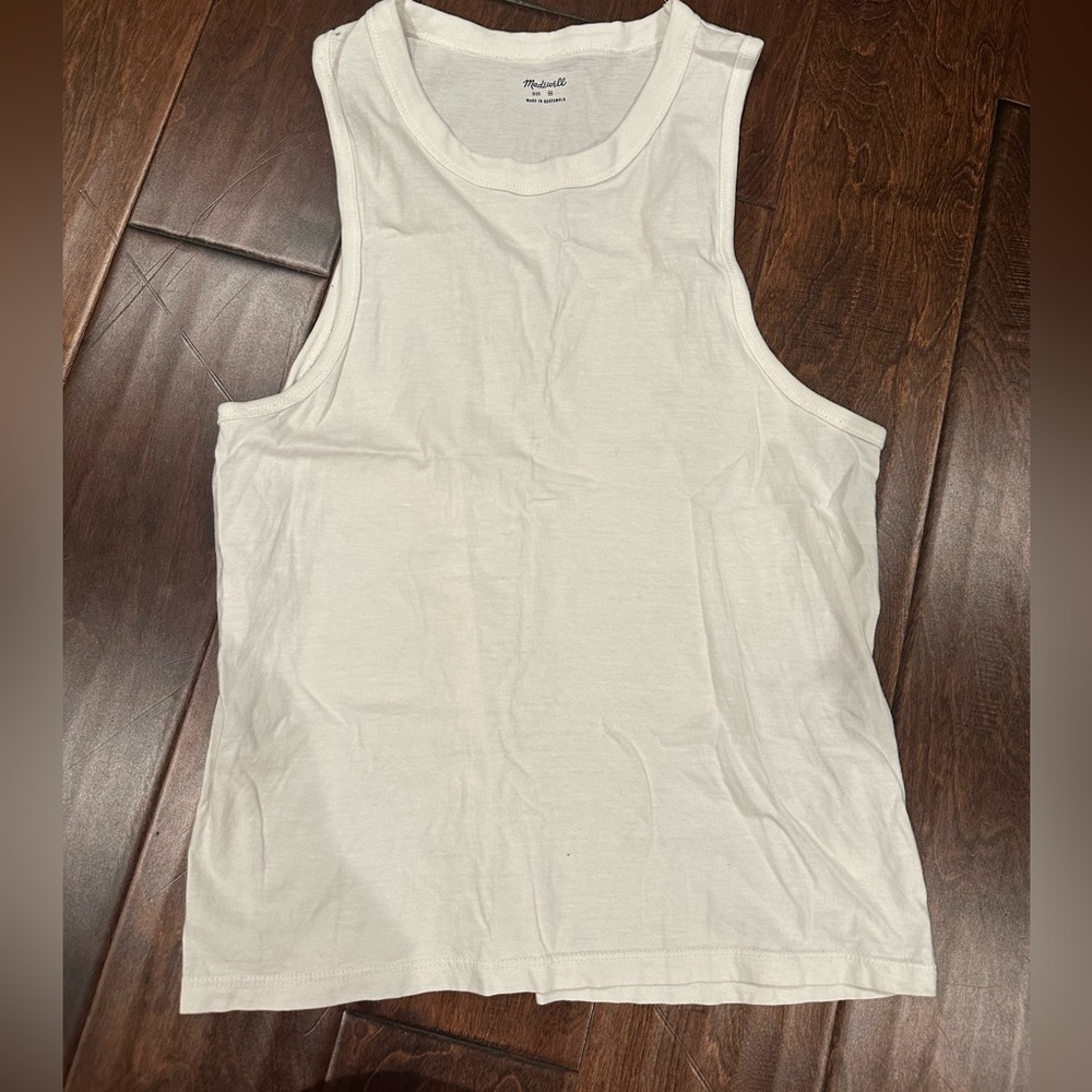 White Madewell tank top, extra small